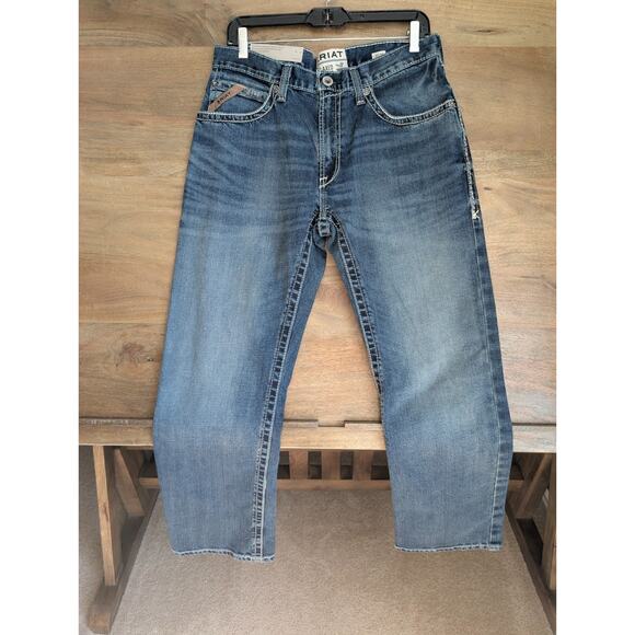 Ariat Bootcut Jeans Mens 32x32 Blue Denim Stretch M4 Relaxed Fit 10021767 NWT - Picture 1 of 3